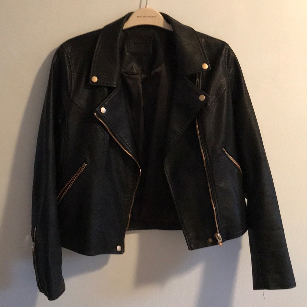 Vegan leather motojacket